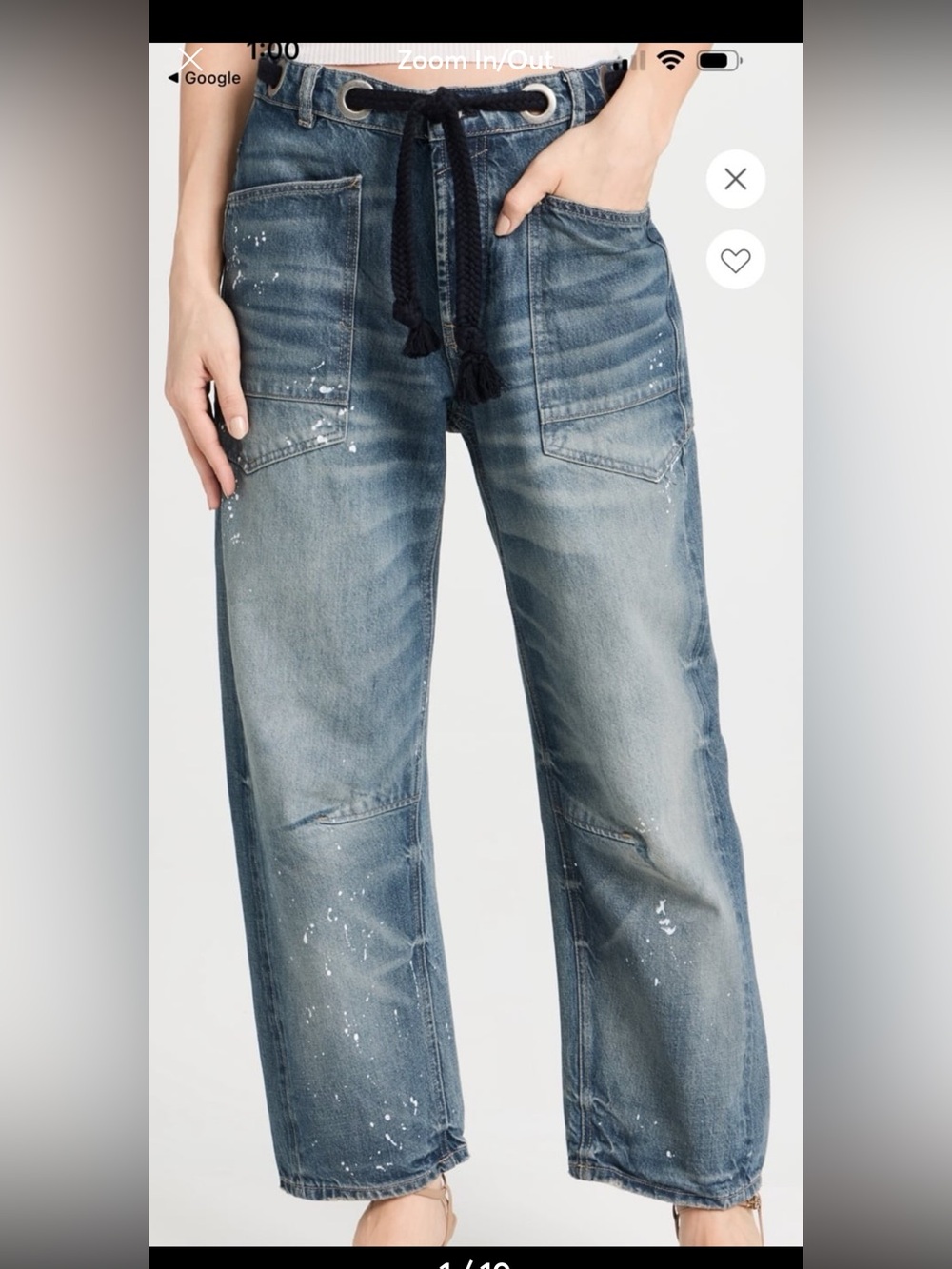 NWOT We The Free Moxie Pull-On Barrel Jeans Size 32